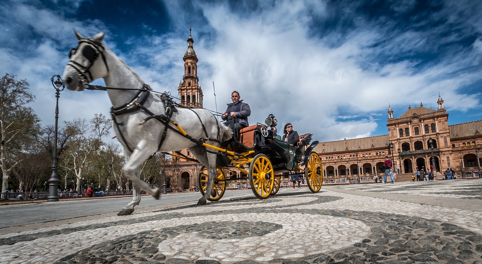 Carro con caballo en Sevilla