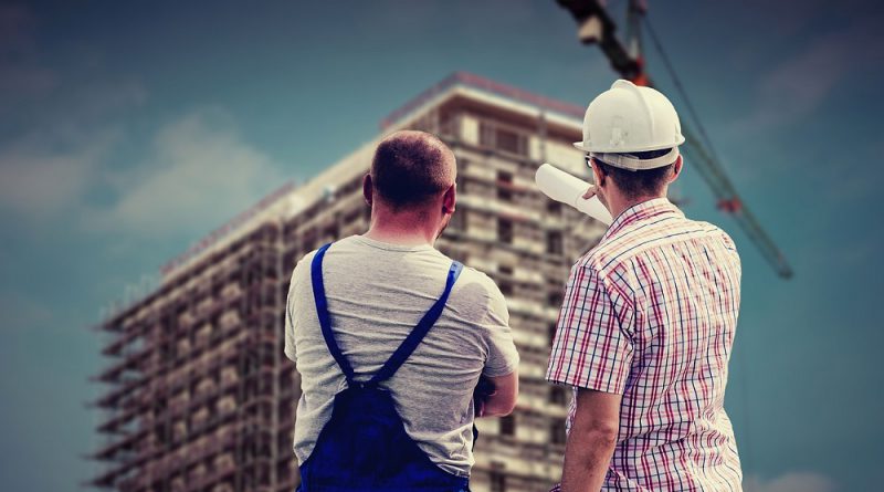 Trabajadores de la construcción en una obra